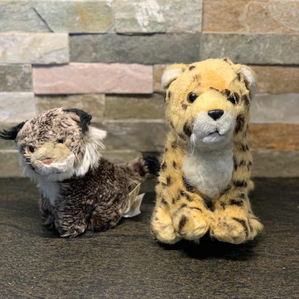 WWF - WORLD WILDLIFE FUND | Set of 2 Plush | Bobcat Lynx and Cheetah Cub